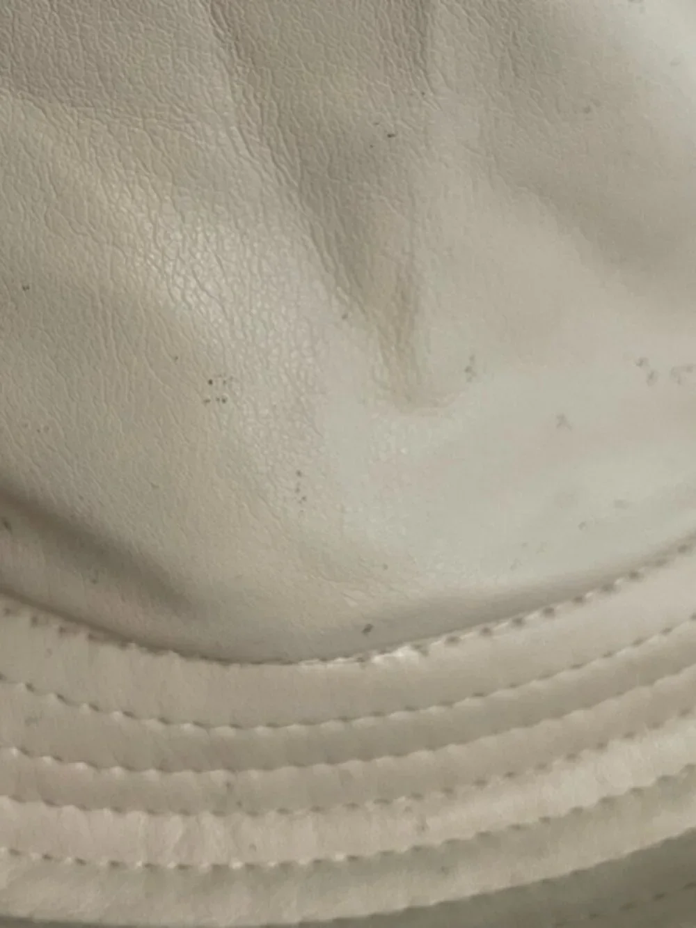 David and Young Beige Vegan Faux Leather Bucket  Hat